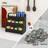 Tea Holder for Tea Bags Organizer - Black Bamboo Tea
