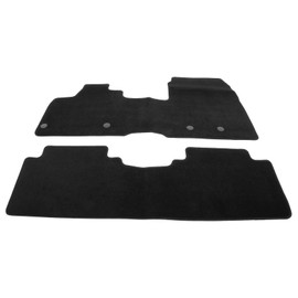 IKON MOTORSPORTS, Nylon Car Floor Mats Compatible with 2023-2025 Nissan Ariya 4DR, OE Style Black Driver Passenger Car Carpets, Front Rear 2PCS Full Set