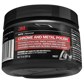 3M Chrome and Metal Polish, 39527, 10 oz, Used on Wheels, Trim and Bumpers, for Automotive