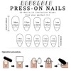 24PCS Medium Press on Nails Almond Fake Nails Red French