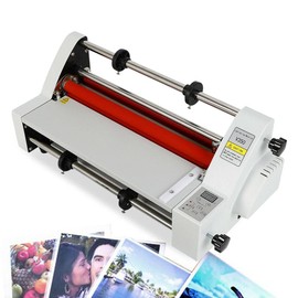 Hot Cold Roll Laminator, 110V Single Dual Side Digital Display Laminating Machine, Electronic Temperature Control, Automatic Constant Temperature Protection, Max Width 350mm