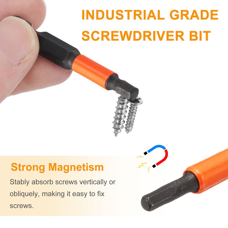 HARFINGTON 5pcs Hex Head Wrench Drill Bit 2mm(H2) Metric 1/4"