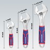 WORKPRO 3-piece Adjustable Wrench Set, Cr-V Wide Jaw Wrench With