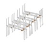 4 Pairs of Flower Box Holders, White, Standard H-Shape Box