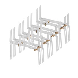 4 Pairs of Flower Box Holders, White, Standard H-Shape Box Holder, Balcony Box Holder