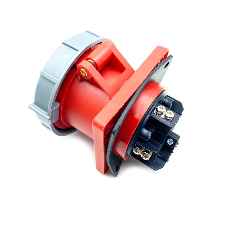 125A 4Pin Industrial Connector Socket, 4Pin 125A 380V-415V 3P+E 6H