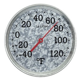 La Crosse 8" Galvanized Metal Thermometer T85234