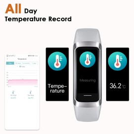 Fitness Tracker 1.10" AMOLED Color Display Smart Watches IP67 Waterproof Step Counter Watch with Heart Rate/BP/SPO2/Sleep Monitor Fitness Watch for Calorie Activity Tracker Compatible with Android iOS