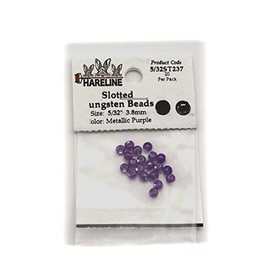 Hareline Slotted Tungsten Beads #237 5/32'' (3.97mm) Metallic Purple