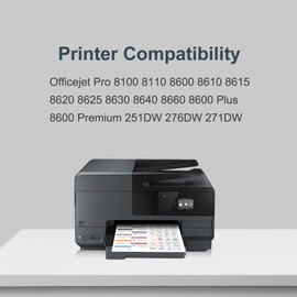 Kaloking Pro Compatible 950XL 951XL Ink Cartridge for HP 950 XL 951 XL Replacement for OfficeJet Pro 8100 8110 8600 8610 8615 276DW 271DW Printer (1 Black,1 Cyan,1 Magenta,1 Yellow)