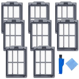 EATBALE Filtro di ricambio per iRobot Roomba Plus 505 Combo e Roomba Plus 405 Combo, accessori con 8 filtri HEPA, 1 spazzola per la pulizia e 1 panno per la pulizia