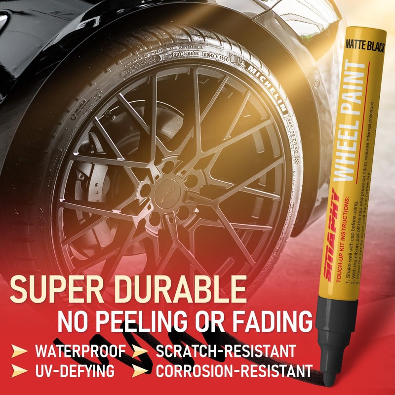 SMAPHY Wheel Scratch Repair Kit, Wheel Repair Kit Curb Rash,