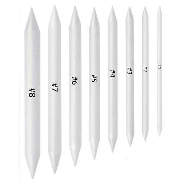 Yesallwas Easy Scrubber Brush Set of 8 Drawing Tools Sappitsu