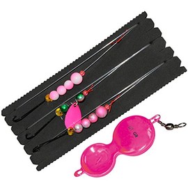 Dieter Eisele System 70 cm, 0.40 mm, pink, 3 leaders and butt spoon, weight: 90 g