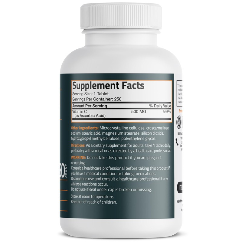 Bronson Vitamin C 500 MG Supports a Healthy Immune System