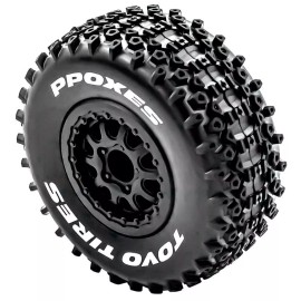 Universal, For Traxxas 1/10 Short Course RC Tires & Wheels 12mm HEX Traxxas Slash Rustler Set of 4