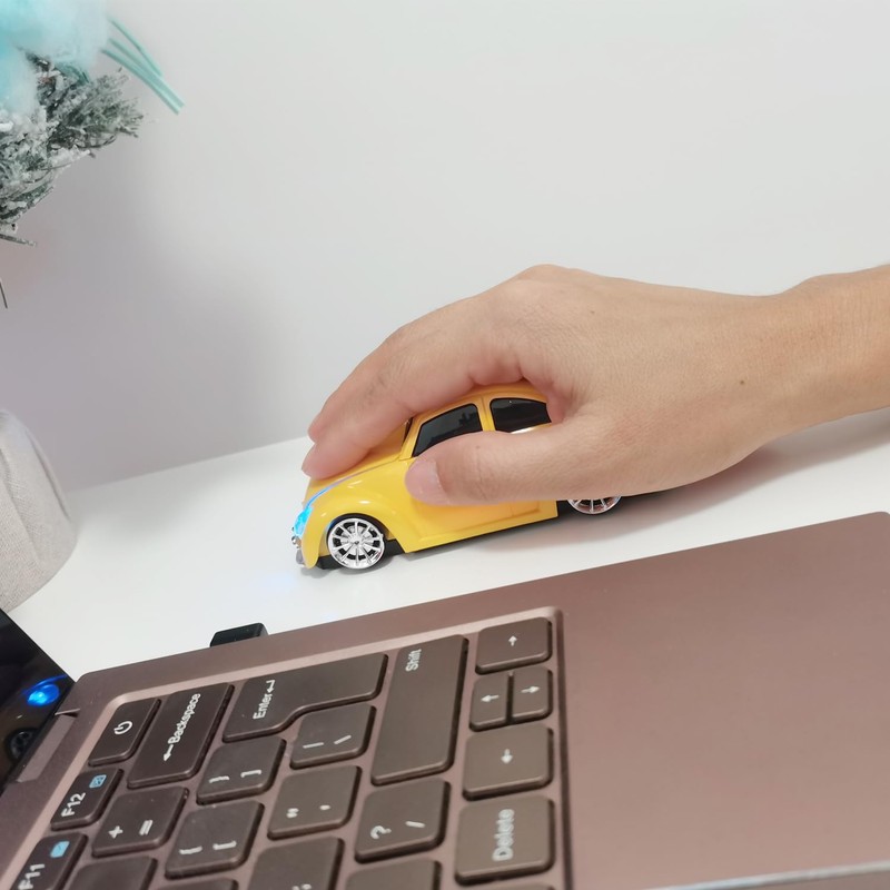 WUQIDA Wireless Car Mouse, Funny Car Shaped Mouse 2.4GHz Optical