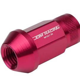 DNA MOTORING LN-ZTL-9021-15-PK 20Pcs M12 x 1.5 25mm OD/45mm Height Steel Open End Wheel Lug Nuts w/Deep Drive Extension (Pink)