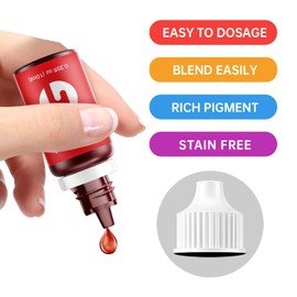 Herbeklab Food Coloring Liquid Food Color Water Based Food Dye 24 Colors Slime Coloring Dye Neon Food Coloring for Baking Icing Cake Decorating, 0.35 fl oz/bottle