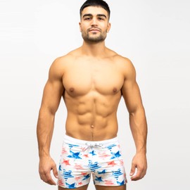 Taddlee Men Swimwear Swim Boxer Brief Bikini Surfing Trunks Square Cut Swimsuits Multicoloured