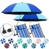 NBtoUS 2 Pack Chair Umbrella with 360°Universal Clamp, UPF50+ Umbrella