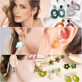 Earring Posts and Backs, Flasoo 700Pcs Stud Earring Making Kit with 300Pcs Stainless Steel Earring Posts and 400Pcs Earring Backs, Earring Supplies Kit for DIY Earrings and Jewelry Making