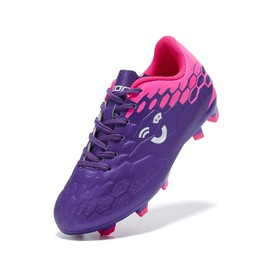LEOCI Kids Soccer Cleats for Boys Girls Lightweight AG FG Football Shoes for Outdoor Training Durable Softball Shoes for Little Big Kids