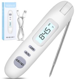 Meat Thermometer Digital - Instant Read Food Thermometer for Cooking Grilling Air Fryer Griddle Probe Kitchen Gadgets Essentials BBQ Grill Smoker Oil Fry Candy Turkey Instant Read Thermometer