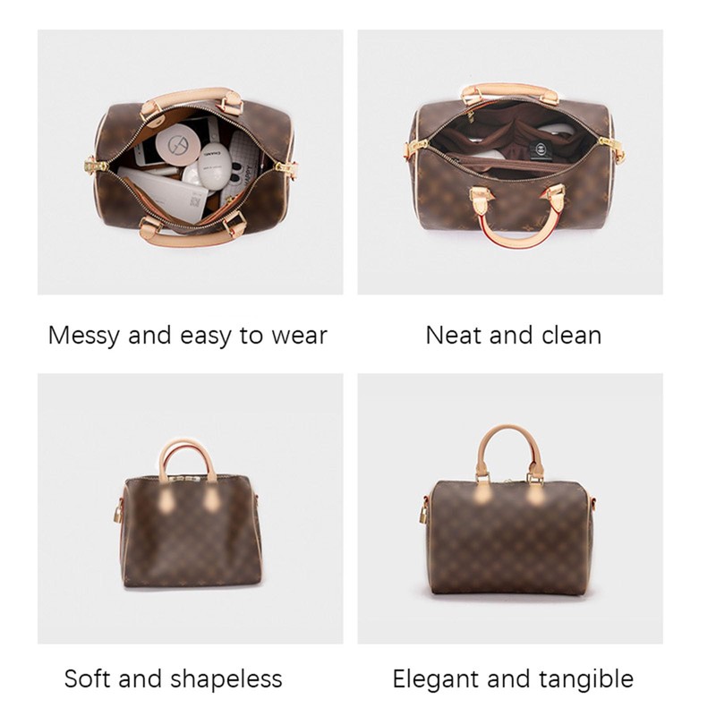 Purse Organizer Insert Fit LV Speedy 20 Tote Felt Organizer