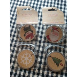 Unbranded Primitive Country Farmhouse Christmas Craft Gift Tags 6 Designs *FREE SHIPPING*