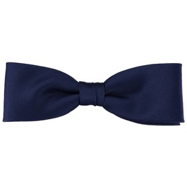 TigerTie Pre-Tied Slim Bow Tie Plain + Box, navy