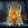 Christmas Tree Earrings Christmas Earrings Women Sterling Silver Dangle Drop