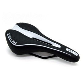 INION - Gel bicycle seat, bicycle saddle, mountain bike, touring saddle, colour: (white/black)