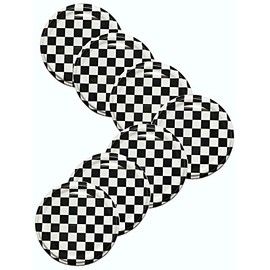 48 Twist-Off Lid Closures Replacement Lid for Jars Preserving Jars To 66 Suitable for 70/125/167 ml (Black Checked)