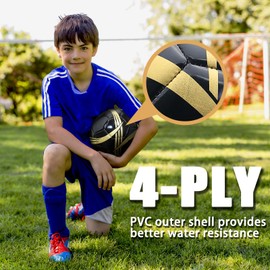 Fantecia Football Size 5, Match Football with Pump, Training Footballs for Teenagers and Adults