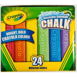 Crayola *4-Boxes* Crayola Washable Sidewalk Chalks 24 Bright Bold Colors 51-2024