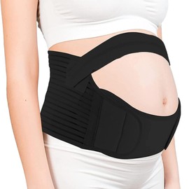 SRLWMYI Abdominal Belt Pregnancy Belt Pregnancy Belt Car - Relieves Back Pelvis Hip Pain for Pregnancy Also as a Belly Belt After Birth One Size Black