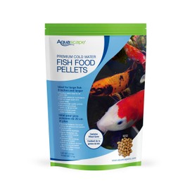 Aquascape Premium Cold Water Fish Food Pellets for Large Koi and Pond Fish, Large Pellet, 4.4 Pounds | 98872