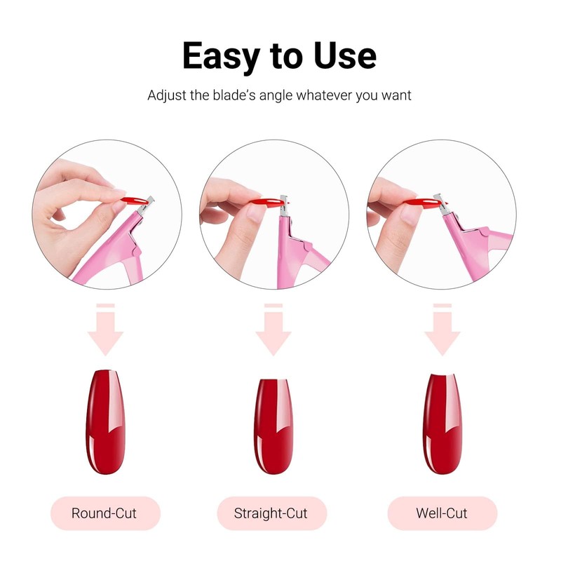 MelodySusie Acrylic Nail Clippers with 15Pcs Magnets Tip Cutters for