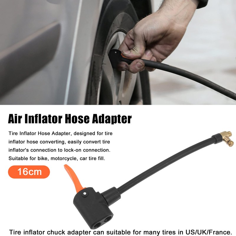 X AUTOHAUX 16cm Car Tire Air Hose Adapter Extension Quick