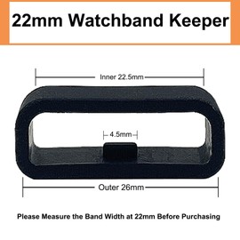 22mm Watch Band Loop Replacement for Garmin Instinct/Instinct 2/Instinct 2 Solar/Garmin Vivoactive 4/ Garmin Venu 2/ Garmin Fenix 5 6 7 Watch Strap Keeper Holder Loop Fastener Ring,8 Black