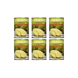 Chaokoh Thai Young Green Jackfruit in Brine (6 Pack, Total of 120oz)