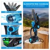 Mini Chainsaw Cordless, 6 Inch 2×2.0AH Batteries 2 Chains Electric