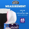 Heavy-Duty 1 Mil 13 Gallon White Trash Bags (45 Count)