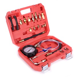 MPLUS Fuel Injection Pressure Tester Kit Fuel Pressure Gauge Gasoline Gas Set 0-140PS