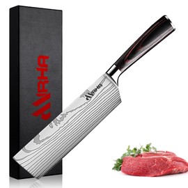 MIRHA Chef Knife 7" Professional Kitchen Knife, High Carbon Stainless Steel Blade, Ultra-Sharp Multipurpose Cutting Tool, Ergonomic Non-Slip Handle, Perfect for Meat, Vegetables, and Fish