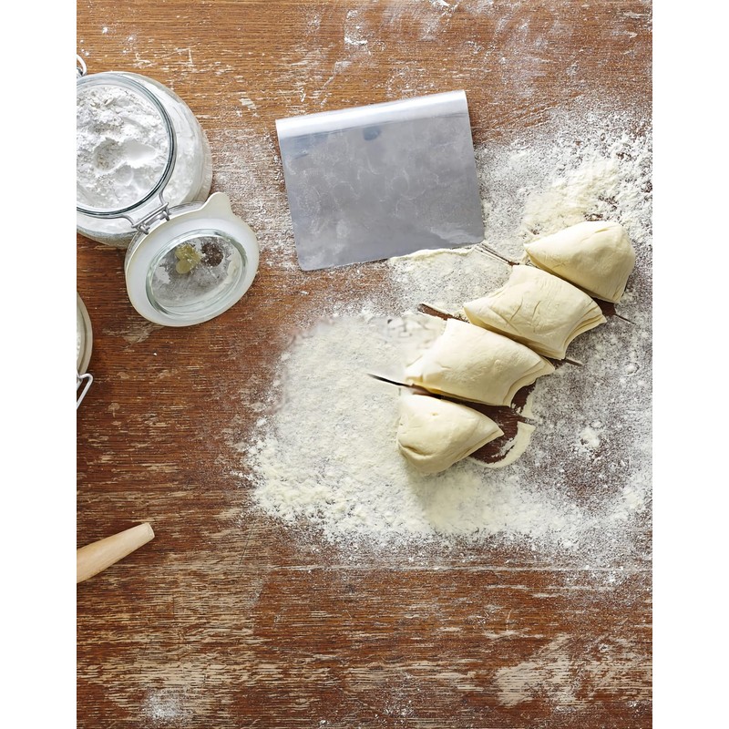 QWORK Vegetable Scoop, Dough Spatula, Kitchen Scraper, Kitchen Gadget, 14