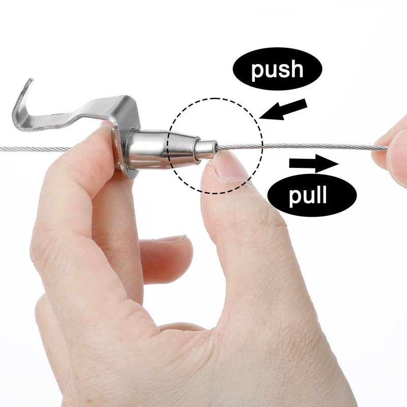 12 Pack Sturdy Picture Rail Hanging System, 6.5ft (2 m)