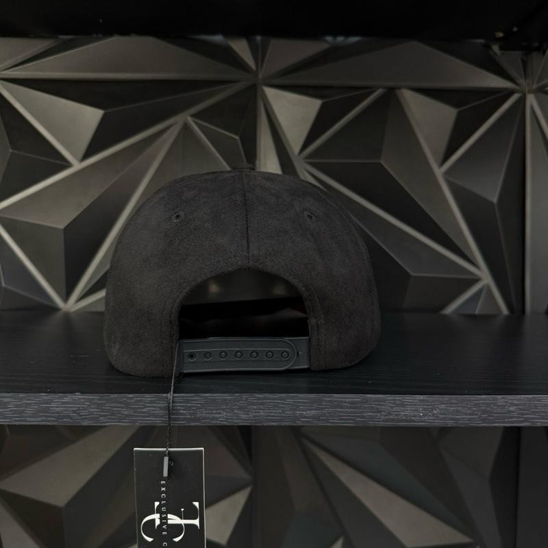 Campeche México SnapBack Hat-black/red suede