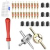 JOYVOX 33-Pcs Tire Valve Repair Kit with Core Remover &